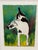 Mixed Media Black & White Dog Artwork, Framed For Sale - Image 4 of 12