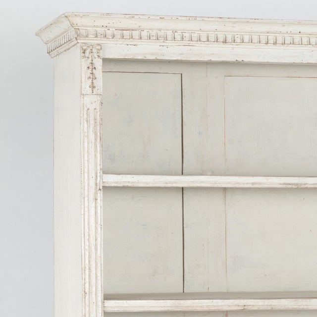 White Painted Swedish Display Cabinet Bookcase, Circa 1840-60 For Sale - Image 4 of 8