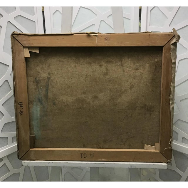 1930s Ernest Voegeli, Petit port, 1934, Oil on Canvas For Sale - Image 5 of 7