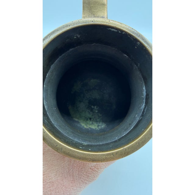 Antique Victorian English Farmhouse Brass Pub Tankard Pint Mug For Sale - Image 6 of 16