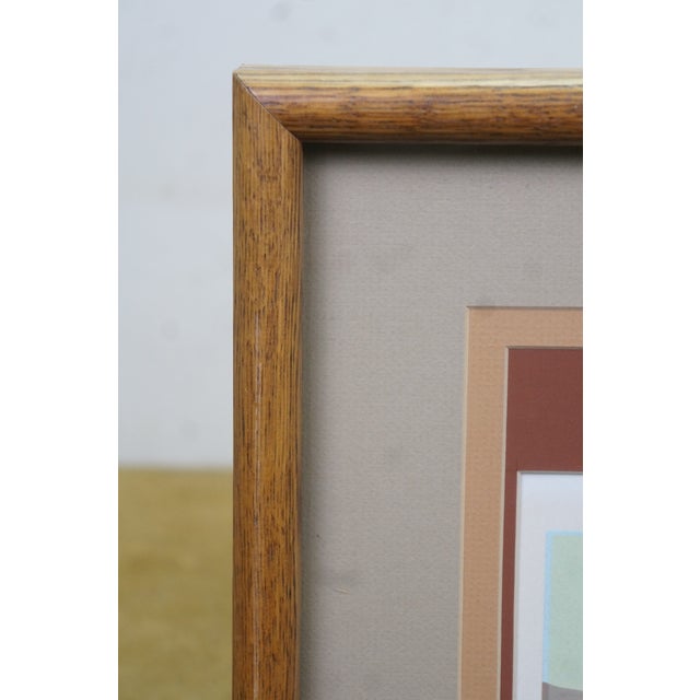 Late 20th Century Southwestern Mountain Lake Horizon Sunset Landscape Serigraph 44" For Sale - Image 5 of 13