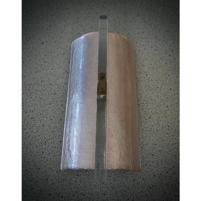 Mid-Century Murano Pink Art Glass Wall Light and Sconces, 2000 For Sale - Image 4 of 10