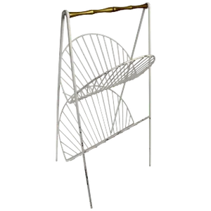 Iron and Brass Catch All Shelf Magazine Rack