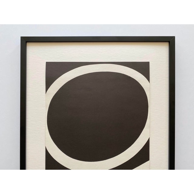 This Ellsworth Kelly very rare vintage 1959 Mid Century Modernist lithograph print " Running White " custom framed...
