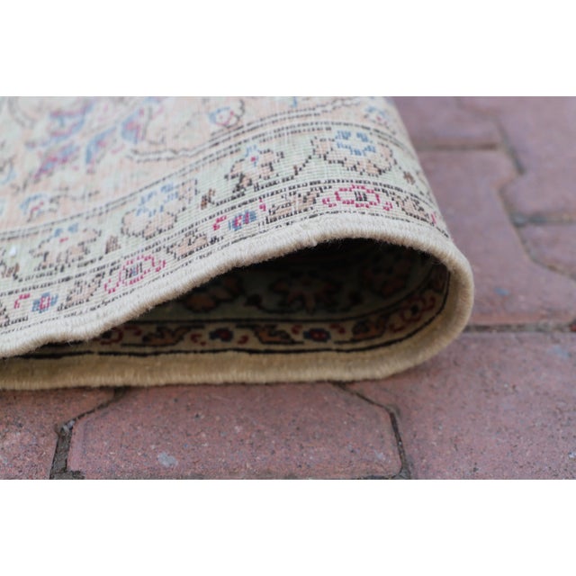 Beige 1950s Persian Large Luxury Beige Natural Wool Rug For Sale - Image 8 of 11