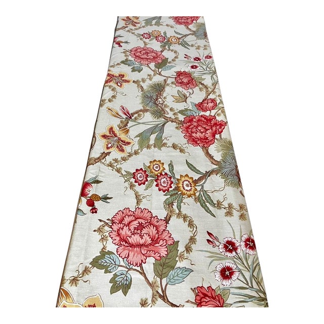 Vintage Robert Allen @ Home Designer Asian Travels "Katakira Mimosa" Fabric - 3 1/3 Yards For Sale