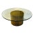 Vintage Henredon Mid-Century Modern Drum Coffee Table | Sculptural Walnut & Oak Pedestal | Starburst Parquetry | Harvey Probber Style For Sale