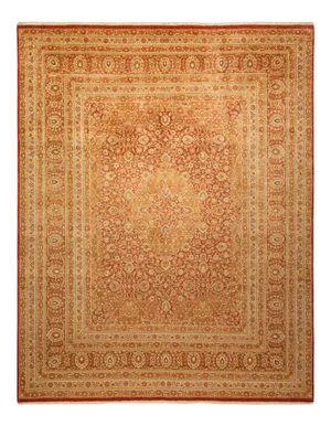 Mogul Collection Hand-Knotted Area Rug - Orange Collection 8' 2" X 10' 4"