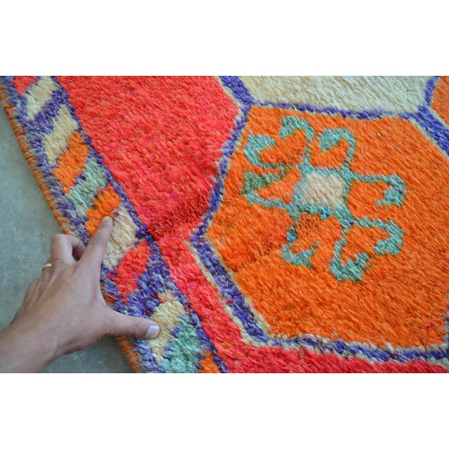 Heterodox Kurdish Runner Herki Rug. Hand-Knotted Colorful Tribal Short Runner - 3′6″ × 10′4″ For Sale - Image 15 of 16