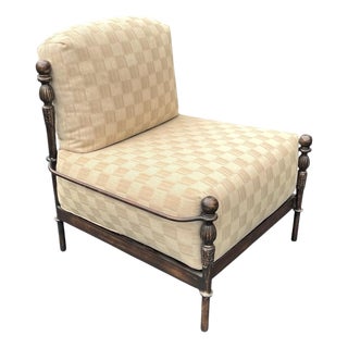 Attributed Michael Taylor Montecito Armless Chair in Bronzed Aluminum For Sale