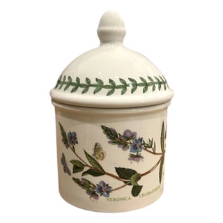 Portmeirion Botanic Garden 6" Canister / Jar With Dome Lid Veronica Speedwell For Sale
