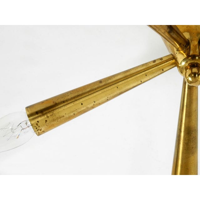 Mid-Century Modern Sputnik Brass Ceiling Lamp with Five Arms, 1950s For Sale - Image 14 of 18