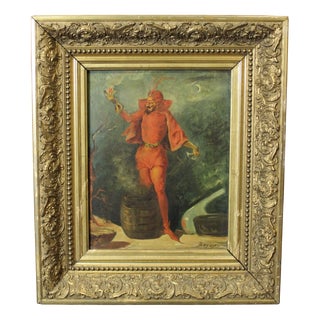 Louis Beyson, Mephistopheles, Late 19th Century, Oil on Canvas, Framed For Sale