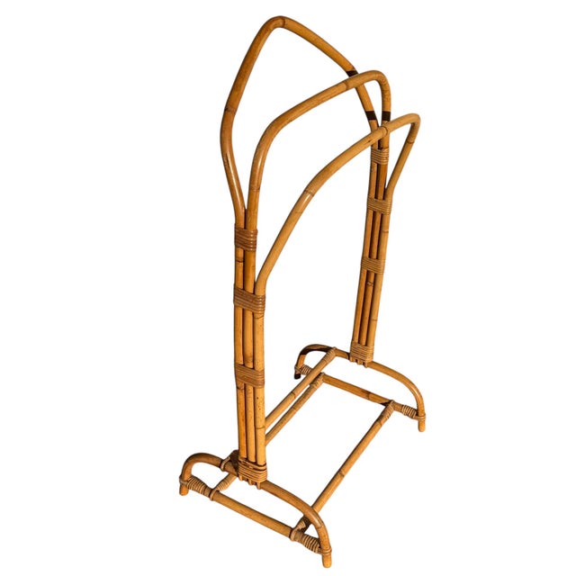 Wood French Rattan Valet Stand, 1960s For Sale - Image 7 of 9
