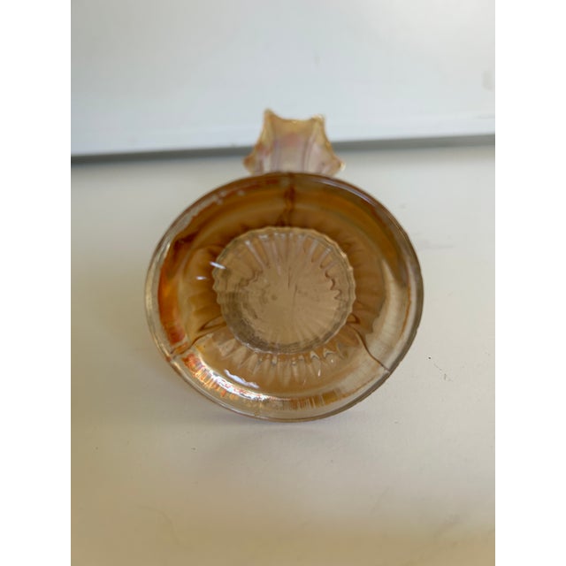 60's Vintage Midcentury Carnival Glass Bud Vase, 9"H X 3 " D in very good condition.