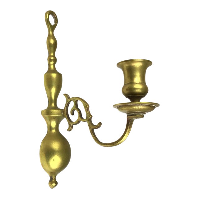 Georgian 18th Century Brass Wall Sconce For Sale