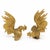 Cockfight in Gilded Bronze, Set of 2 For Sale - Image 6 of 9