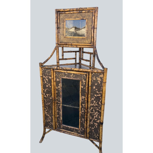 Victirian Bamboo Corner Cabinet For Sale - Image 9 of 10