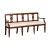 Italian 19th Century Walnut Three-Seater Bench with Carved Splats and Upholstery For Sale - Image 4 of 11