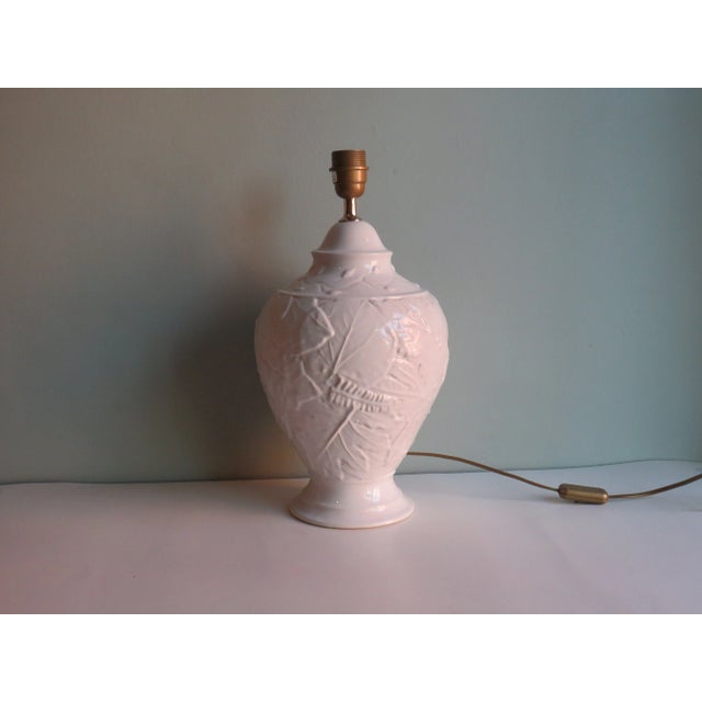 Lamp Base in Ceramic with Floral Motif, France, 1970s For Sale - Image 4 of 9
