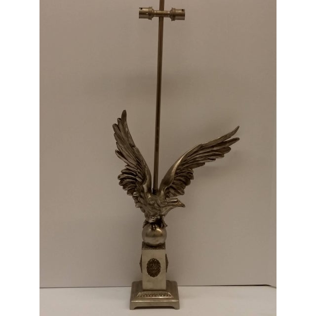 French Art Deco Eagle Table Lamp For Sale In New York - Image 6 of 8