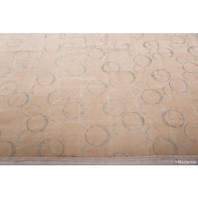 Nazmiyal Collection Modern Contemporary Silk and Wool Rug For Sale In New York - Image 6 of 7