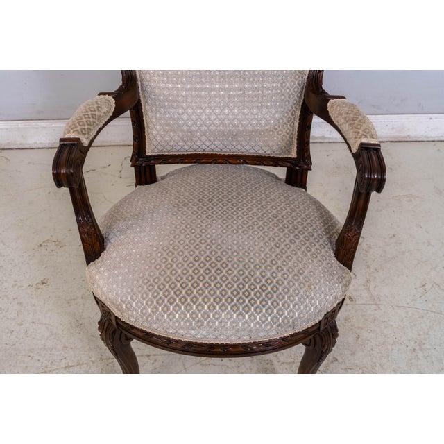 Set of 12 French Louis XV Upholstered Dining Room Chairs For Sale In Philadelphia - Image 6 of 18