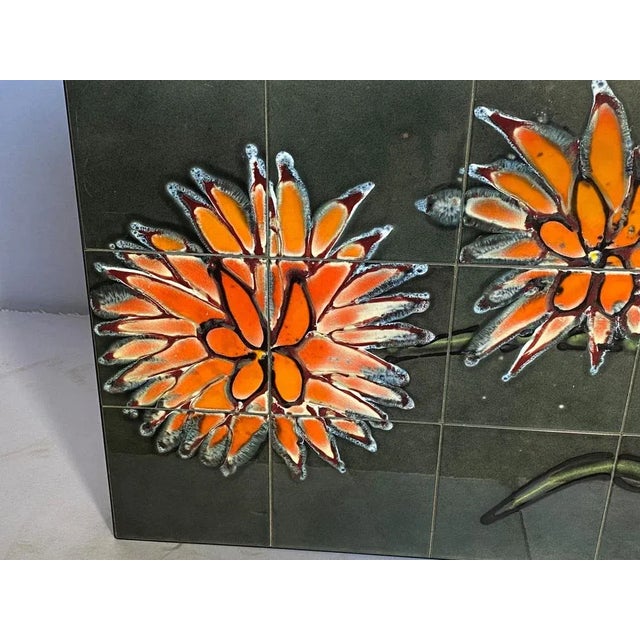 Coffee Table in Gray Ceramic and Black Steel from Vallauris, 1960 For Sale - Image 6 of 13