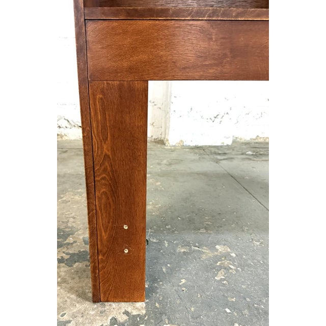 Late 20th Century Full Size Cherry Bookcase Headboard With Drawers & Cubbies For Sale - Image 12 of 15