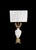 Vintage Huge Marbro Style Porcelain Urn Candleabra Style Raised Leaf Brass Table Lamp For Sale In West Palm - Image 6 of 12