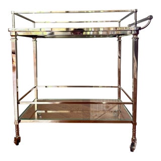 RH Transitional Bar Cart For Sale