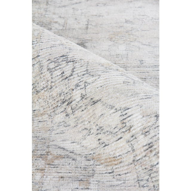 2020s Exquisite Rugs Biron Handmade Wool & Viscose Beige & Brown - 12'x15' For Sale - Image 5 of 8