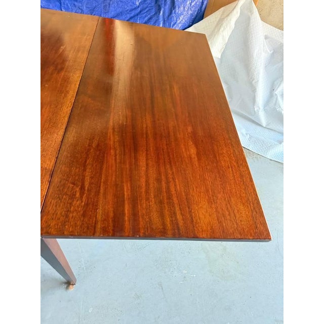 Late 20th Century Vintage Federal Style Solid Wood Drop Leaf Dining Table For Sale - Image 5 of 18