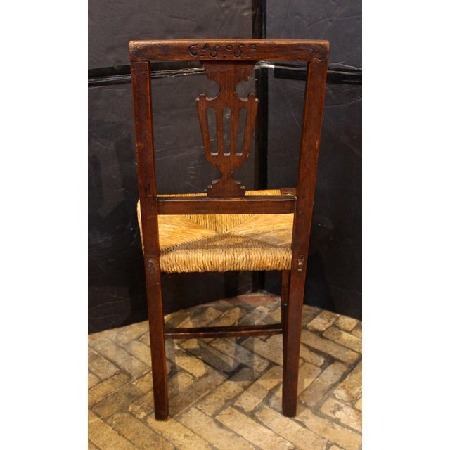 Early 19th Century Italian Rustic Neoclassical Side Chair For Sale - Image 4 of 7
