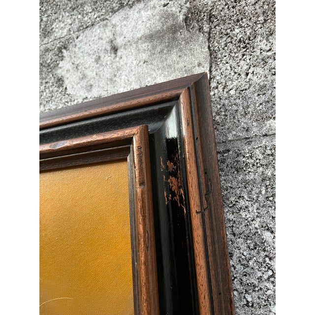 Textile Vintage Floral Arrangement, Original Oil Painting on Canvas, Framed and Signed by the Artist. Circa 1960s For Sale - Image 7 of 15