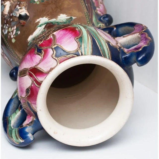 1850s XL Japanese Satsuma Vase For Sale - Image 10 of 13