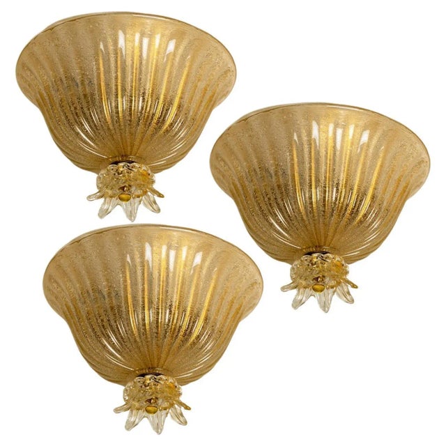 Flower Shaped Murano Glass Flush Mount from Barovier & Toso, Italy For Sale - Image 13 of 13