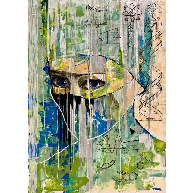 Original "The Biology of Care" by Fatima Erkenova Acrylic on Paper 2025 UK Certificate of Authenticity Included THE...
