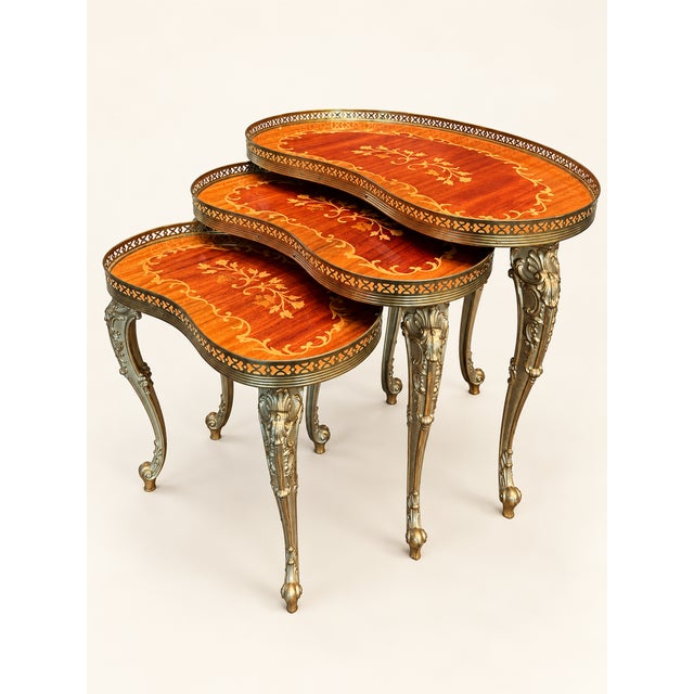 Antique Side Tables, 1890s, Set of 3 For Sale - Image 3 of 8