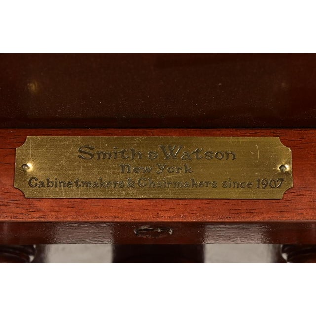 Smith & Watson Georgian Mahogany and Burl Wood Pedestal Tea Table For Sale - Image 12 of 14