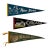 Vintage Americana Felt Flag Pennants New York & Chicago Decorative Objects, Set of 3 For Sale