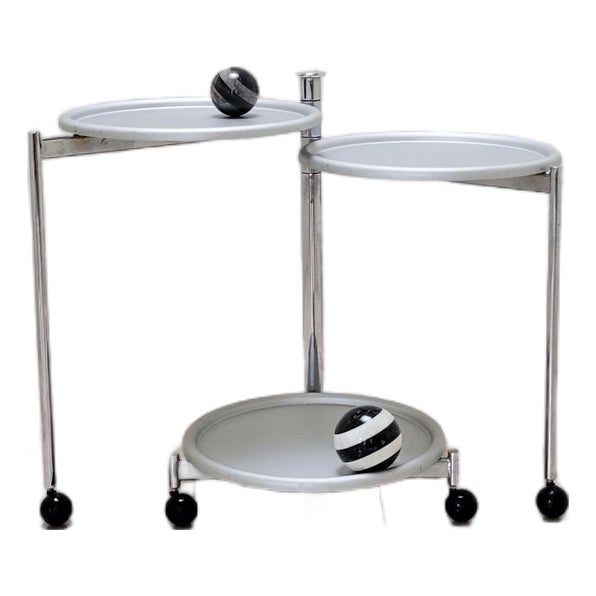 Cidue Italy Treusa 1986 Post-Modern Bar Cart Table by Toshiyuki Kita For Sale