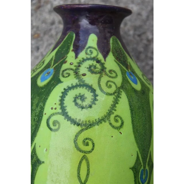Art Deco Green Vase, Italy, 1920s, in Very Good conditions. Designed 1920 to 1949 This piece has an attribution mark, I am...