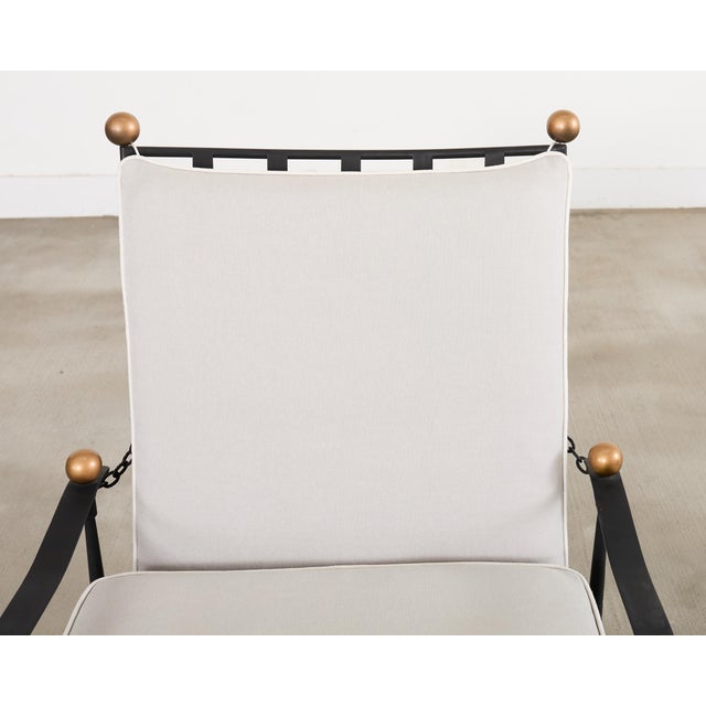 Black Janus Et Cie Amalfi Lounge Chair and Ottoman After Papperzini For Sale - Image 8 of 18