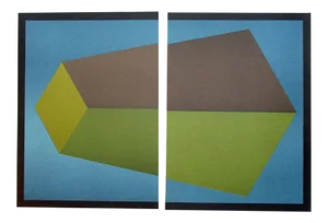 Sol LeWitt Original Noise Art Revue Framed 2 Piece Lithographs, Maeght, Paris, 1987