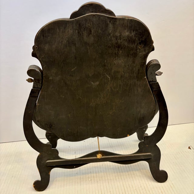 19th Century Chinoiserie Tabletop / Vanity Mirror on Stand For Sale In West Palm - Image 6 of 14
