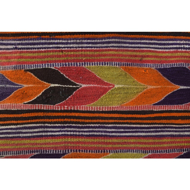 1970s Vintage Handmade Wool Cotton Area Rug For Sale - Image 11 of 11