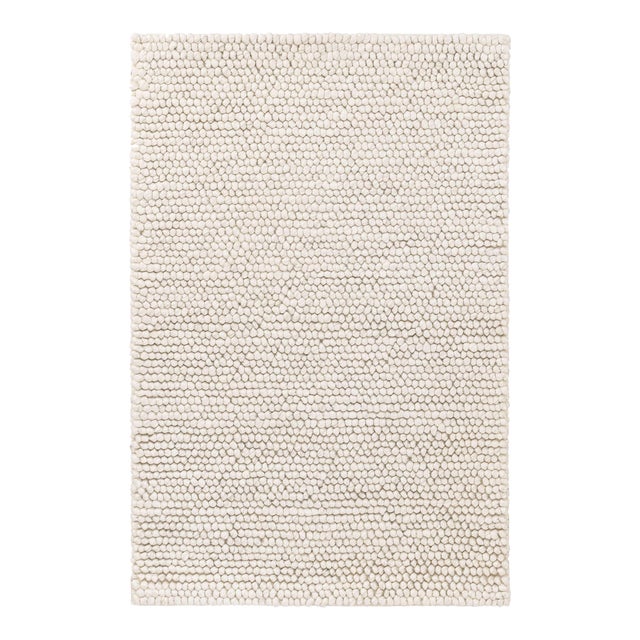 Dash & Albert by Annie Selke Niels Ivory Woven Wool/Viscose Rug, 7' 6" x 9' 6" For Sale