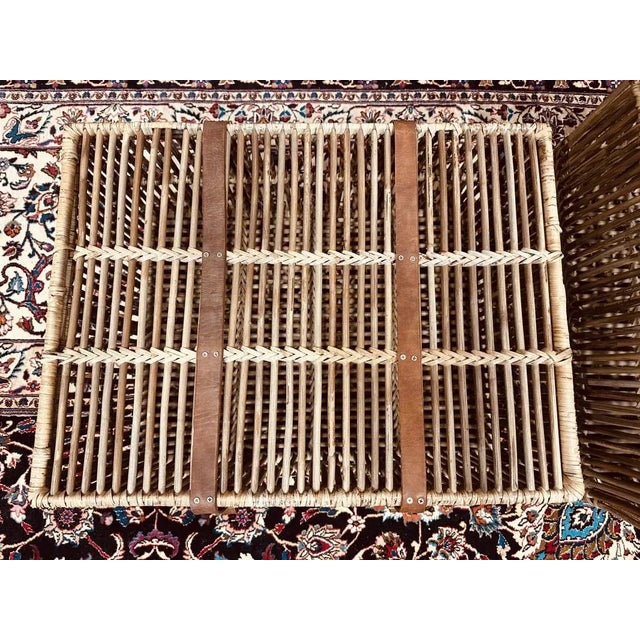 Classic Wicker Basket Travel Case (Set of 2) For Sale - Image 6 of 7