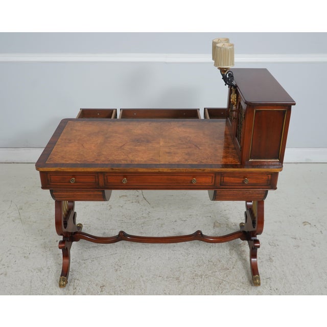 Vintage Regency Style Writing Table Desk For Sale - Image 18 of 18